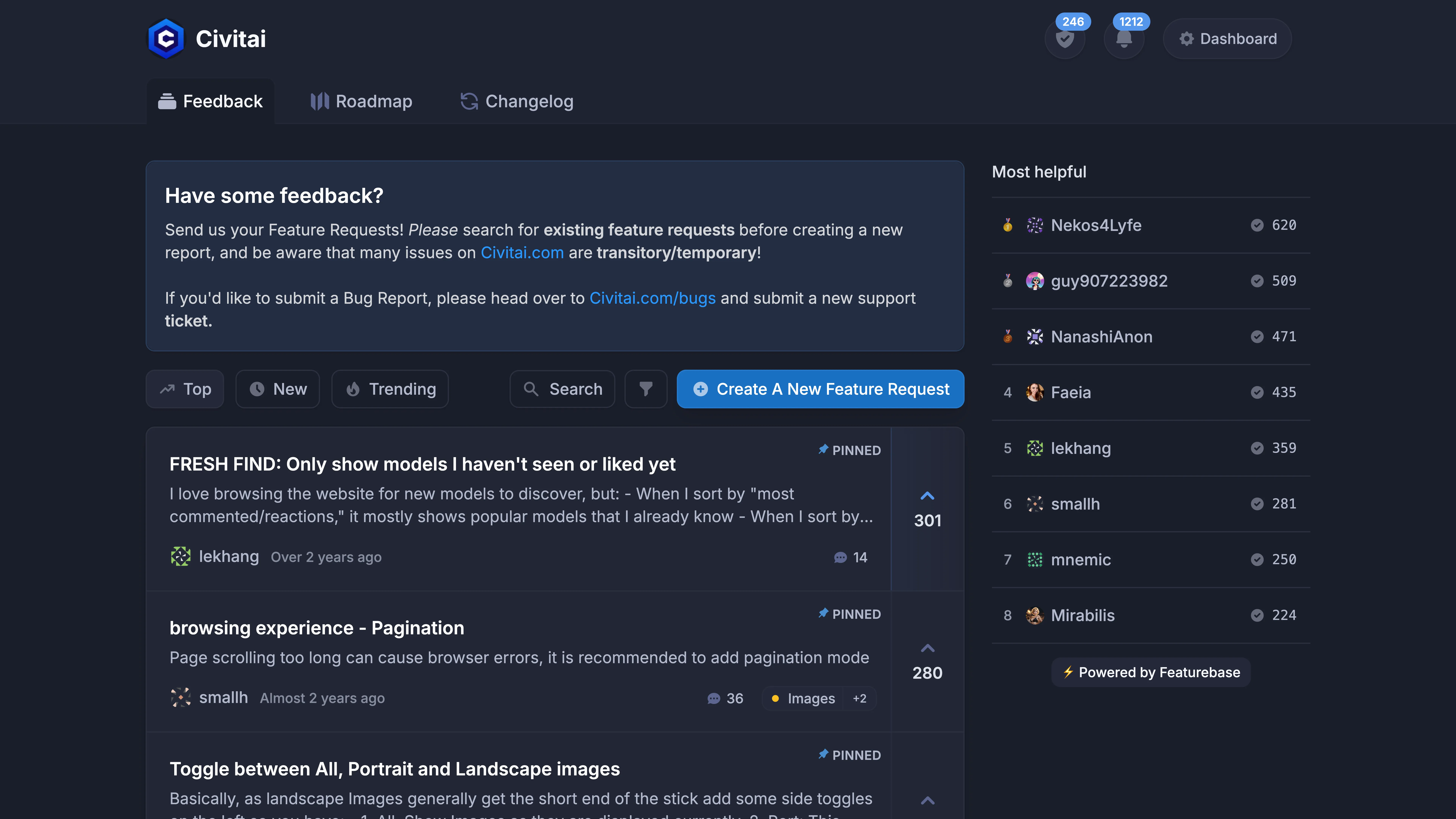 Civitai feedback