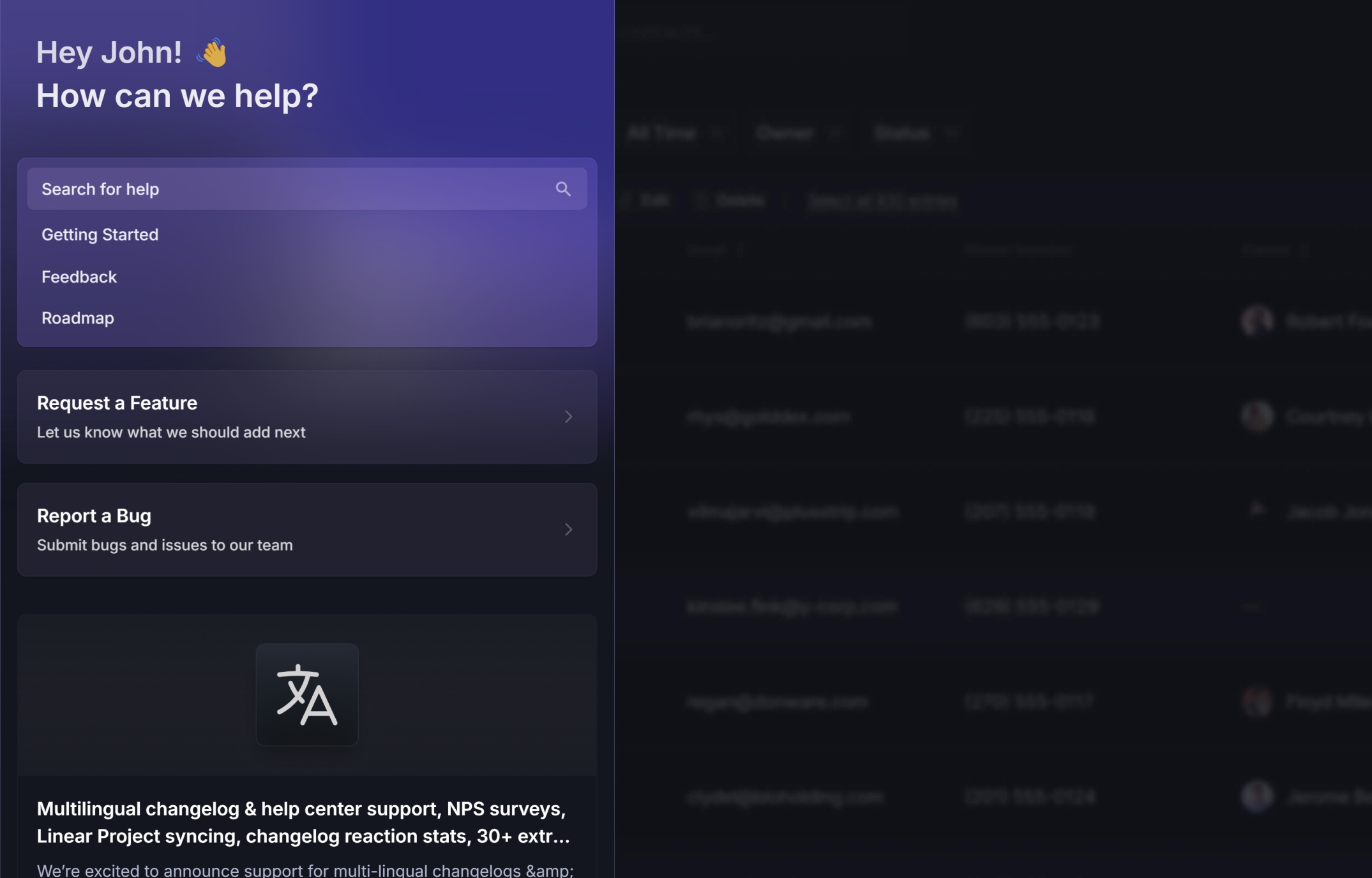 All-in-one widget