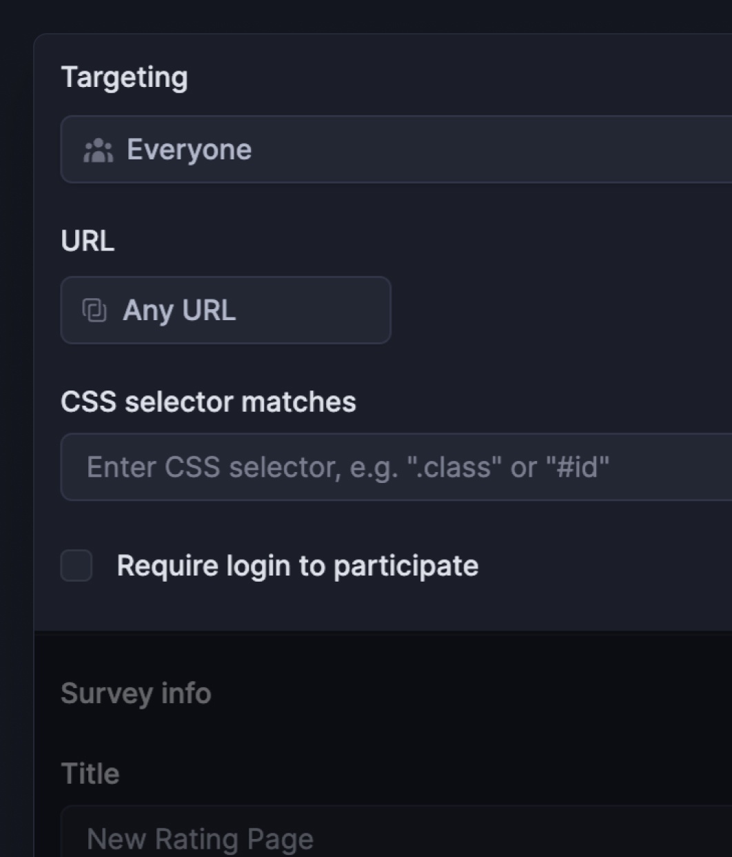 Trigger conditions