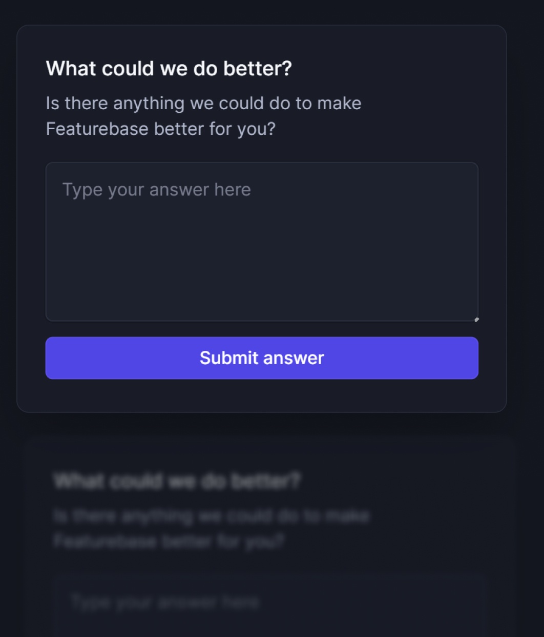 Open Question Survey
