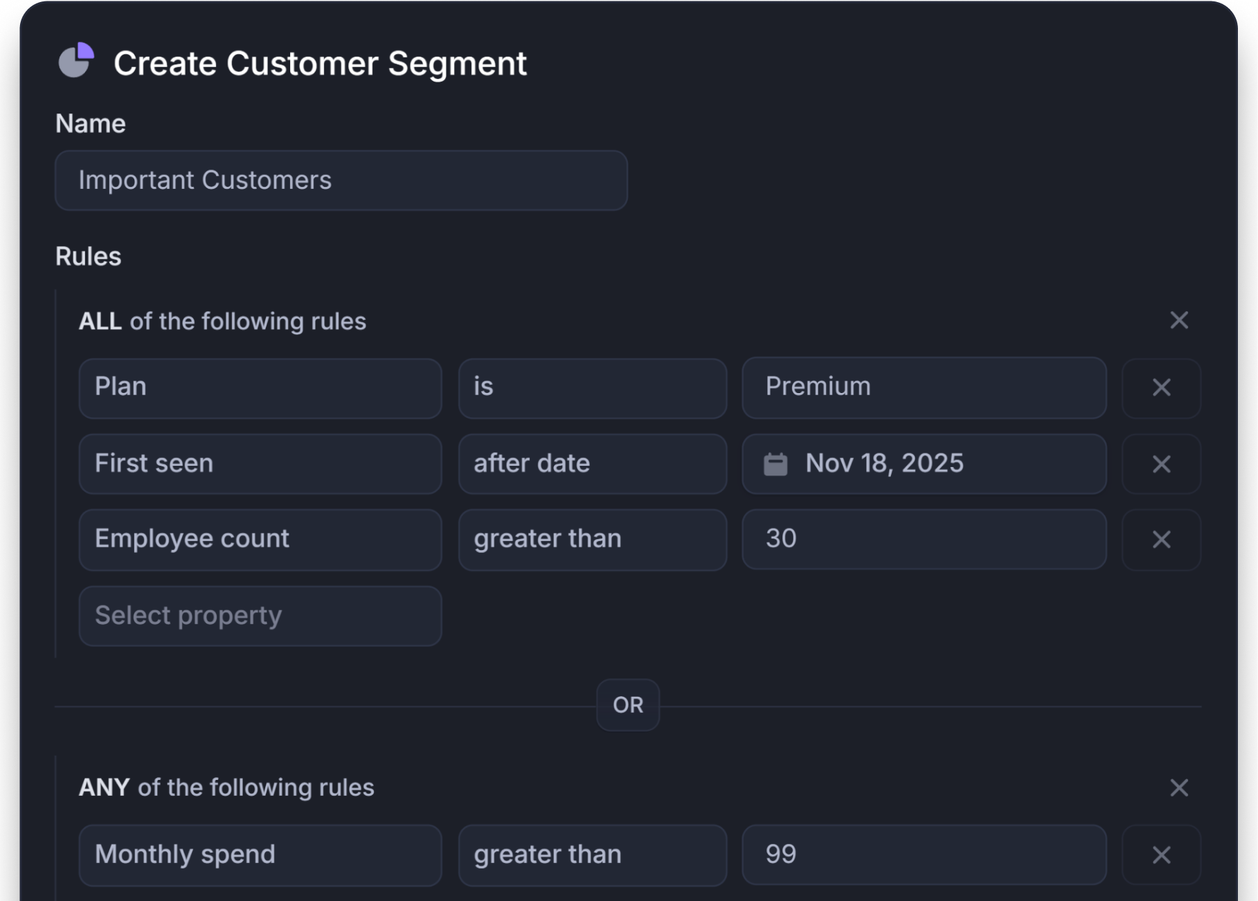 Release segmentation